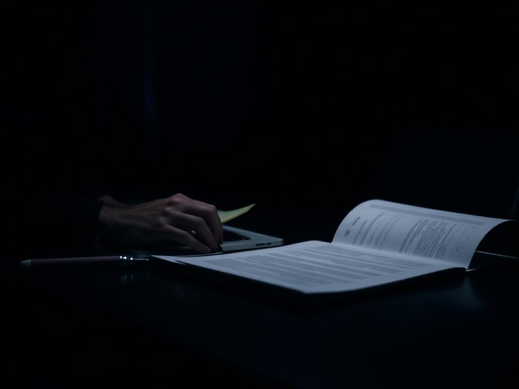 Documentos de compliance trabalhista sobre uma mesa